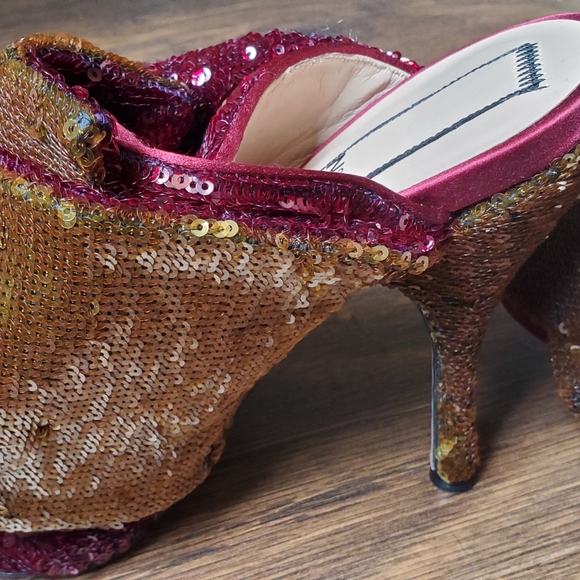 N°21 Sequin Peep-Toe Mules Size 39 US 8.5 - Picture 4 of 6